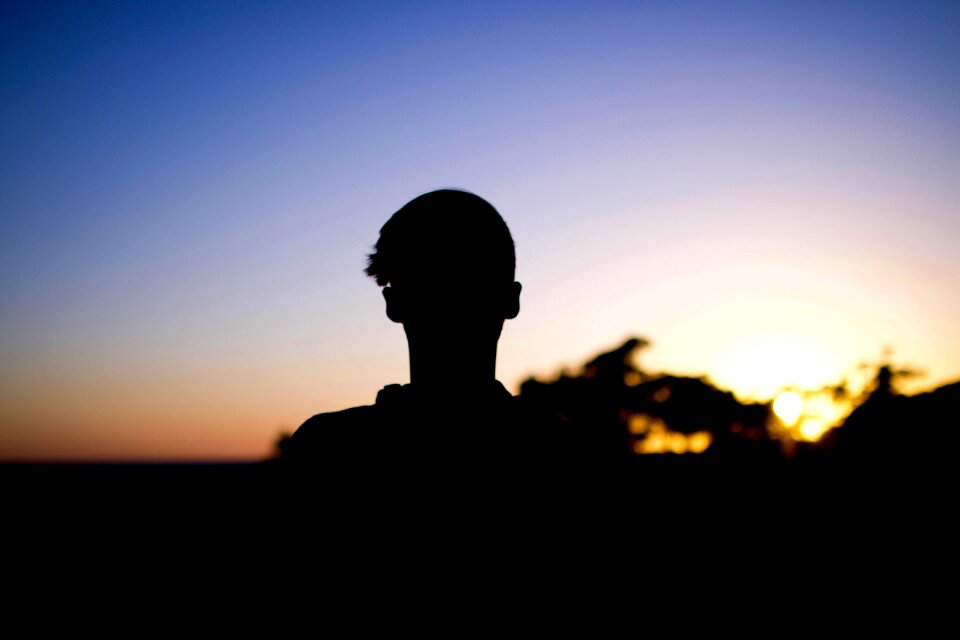 Silhouette people man