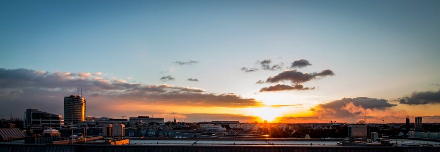Germany sunset panorama