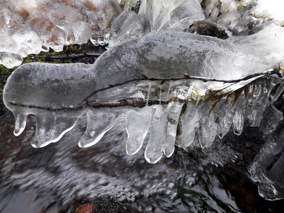 Nature flowing winter