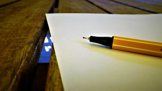 Writing wood pen photo