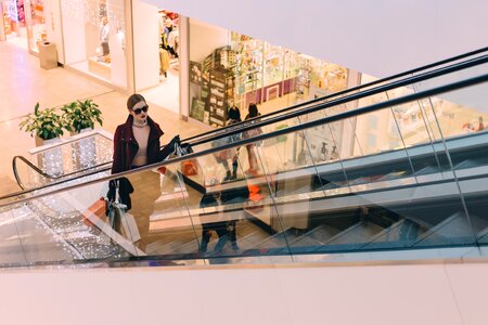 Female shopping mall photo