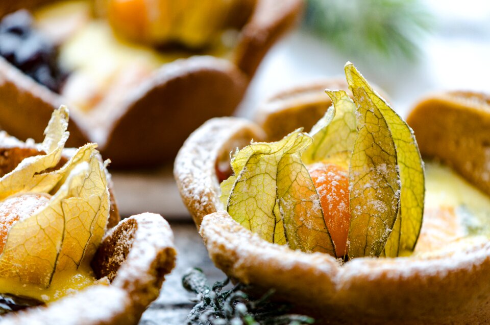 Pineapple cherry christmas pastries dessert