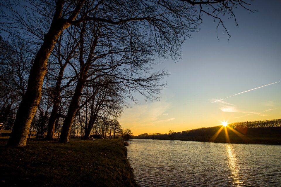 Landscape sunset sky