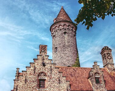 Romantic historic center facade photo