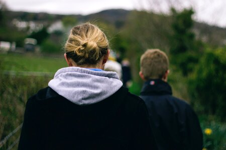 Blond bun hoodie
