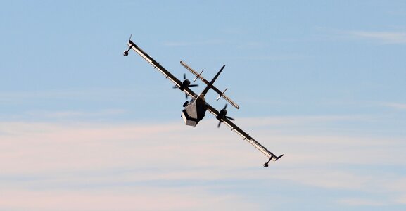 Forest fire seaplane fire fighting aircraft