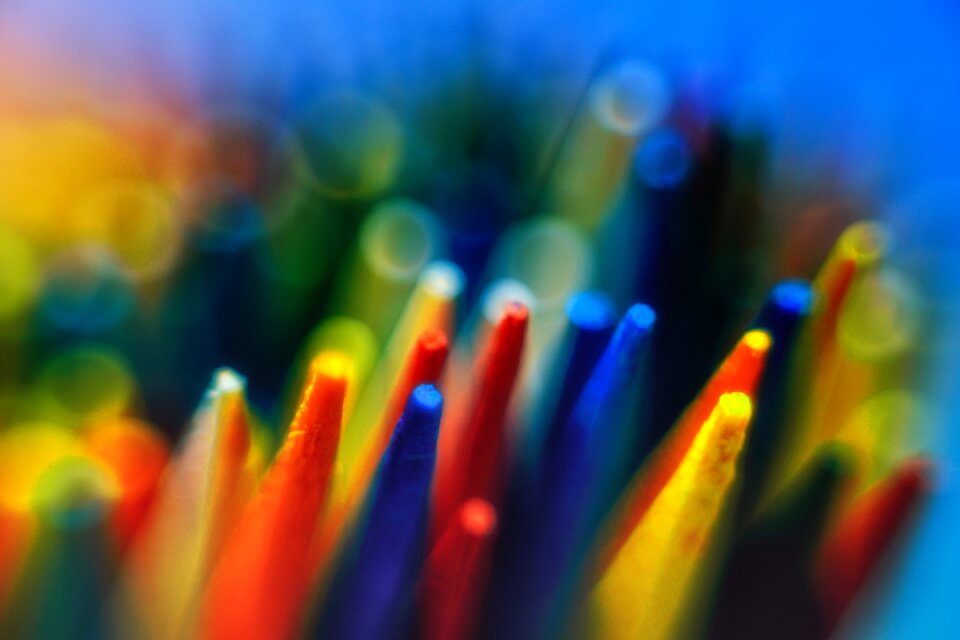 Crayons bokeh pencils