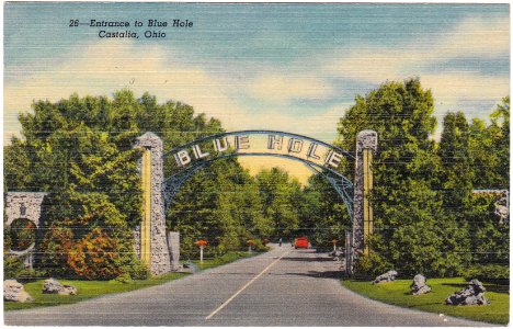 Entrance to Blue Hole, Castalia, Ohio (Date Unknown)