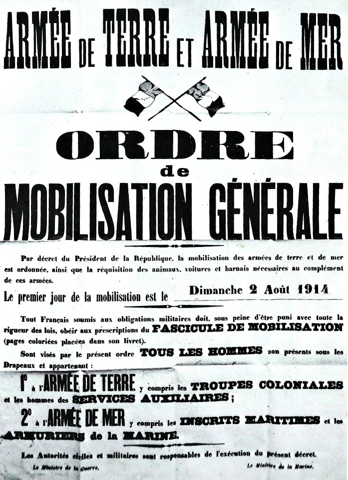 1914 Agosto - Movilización en Francia photo