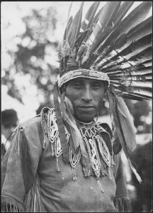 Big Thunder [Kahnawá:ke Mohawk man photographed wearing …