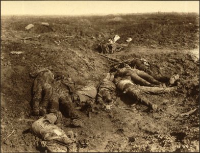 War casualties on the battlefield after a charge by the Ca… photo