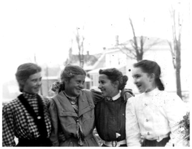 Four girls having a laugh