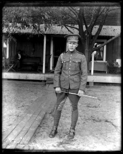 Cavalry officer in uniform photo