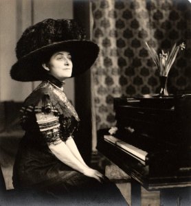 Mrs. Barton at the Toronto Arts and Letters Club piano