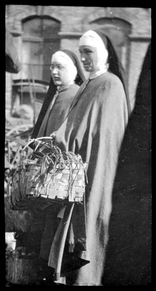 Nuns soliciting vegetables