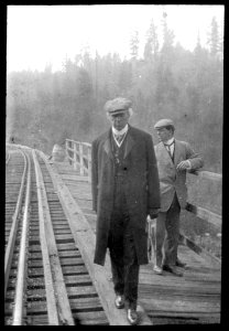 Sir Wilfrid Laurier by railway track photo