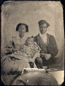 Portrait of unidentified Black family
