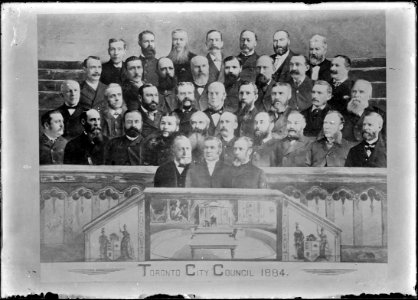 Photo of portrait of Toronto City Councillors, 1884 photo