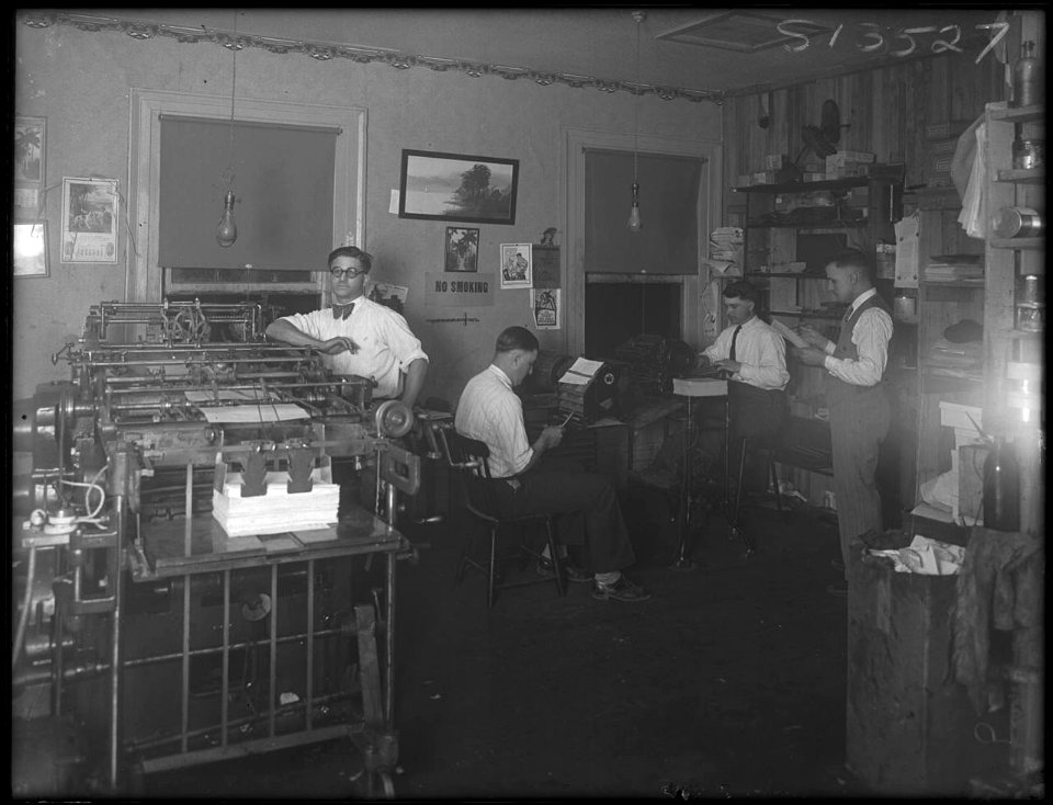Newspaper office or printing firm