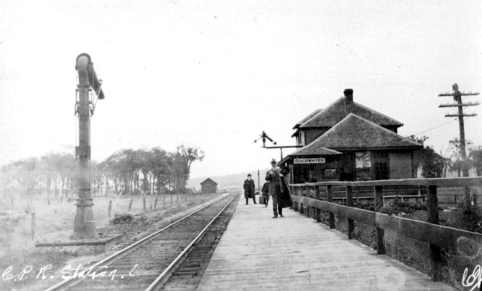 Canadian Pacific Railway station at Coldwater, Ontario