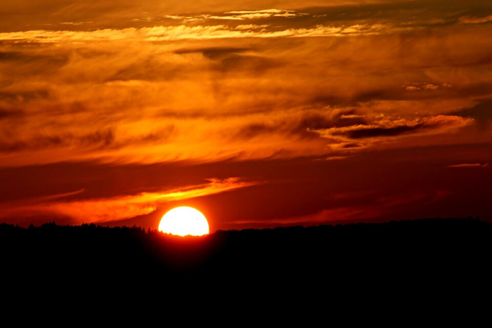 Evening sun landscape evening sky