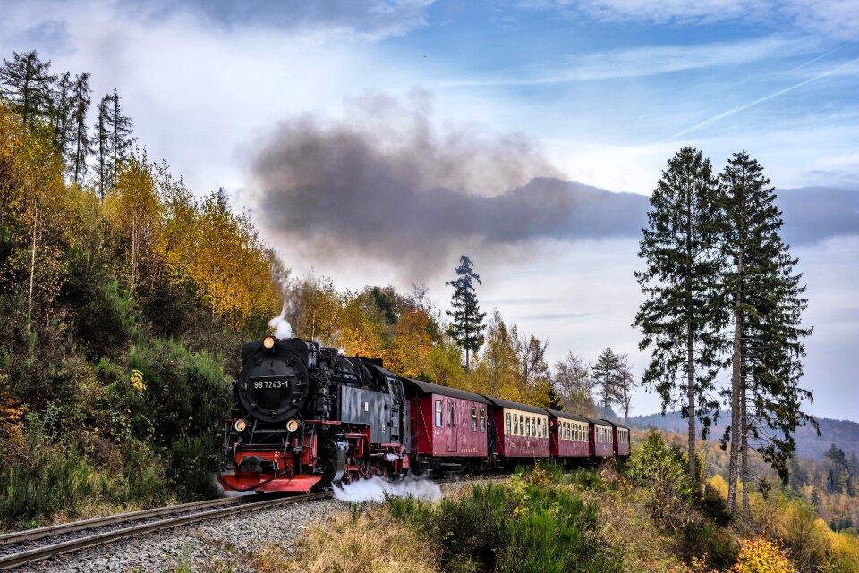 Historically brocken railway steam railway