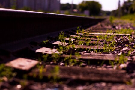 Railroad railway train tracks photo