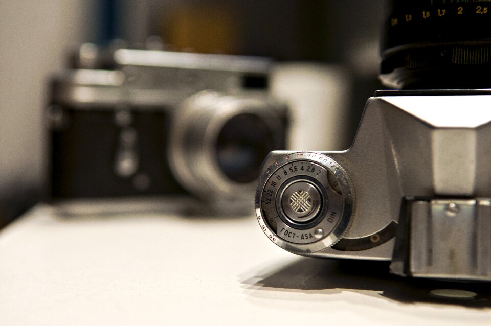 Objects slr brown camera