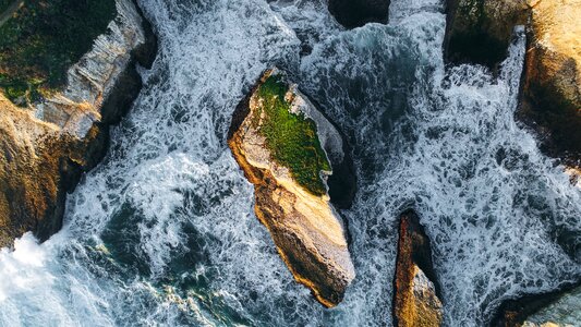 Waves nature green