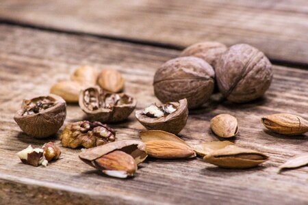Almond walnuts still life