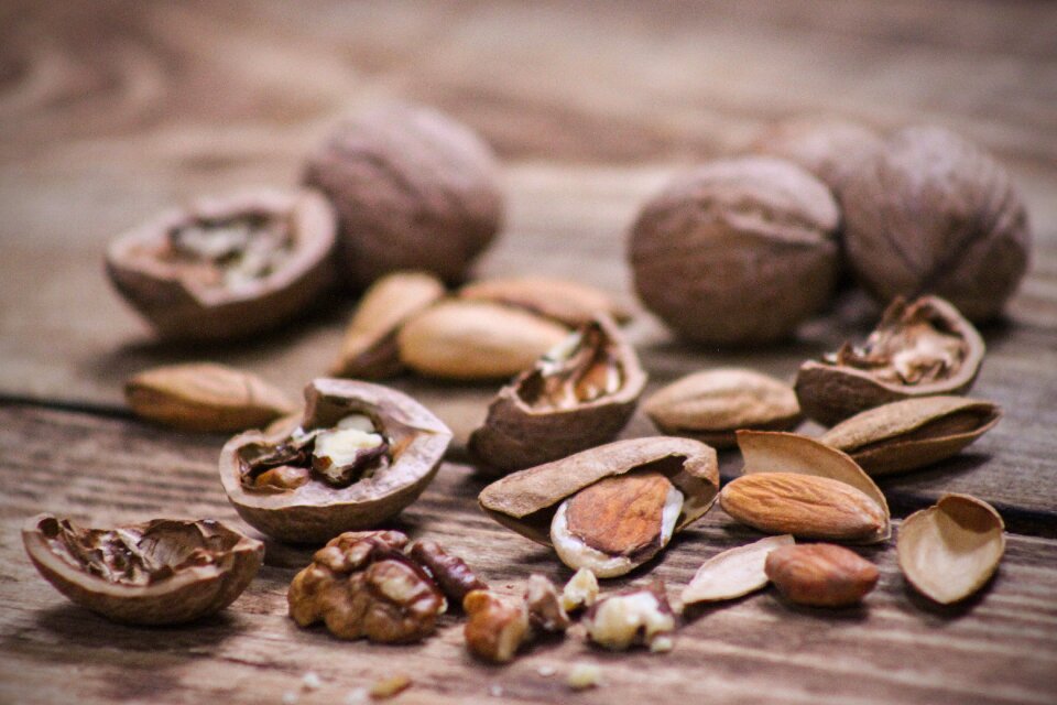 Almond walnuts still life