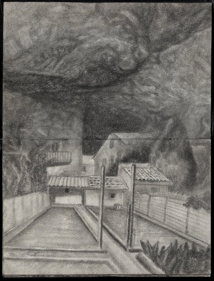 Carnet noir - Jardin de mon frère sur le motif