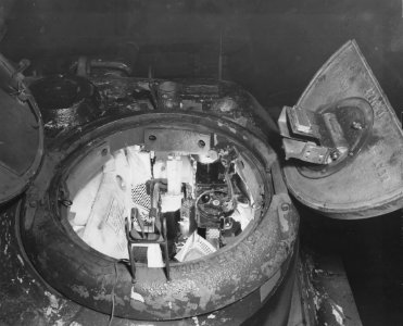 336-H-03-O1706 - Interior of M-4 tank taken from above, sh…