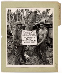 The U.S. Marines salute the U.S. Coast Guard after the fur…
