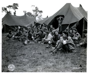 SC 190306-S - A group of U.S. Army nurses, first to land w… photo