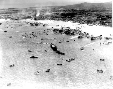 SC 205560 - This is an aerial view of the beach at Okinawa… photo