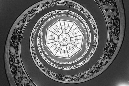 Staircase double spiral spiral