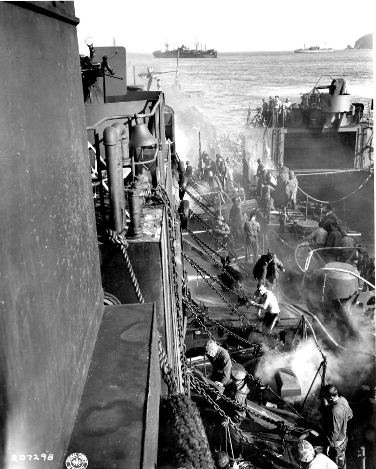 SC 207298 - The crew of an LST fights a six-hour battle to…