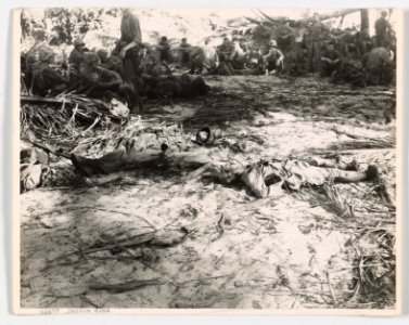 The bodies of a Marine and a Jap who who fought in the Bat…