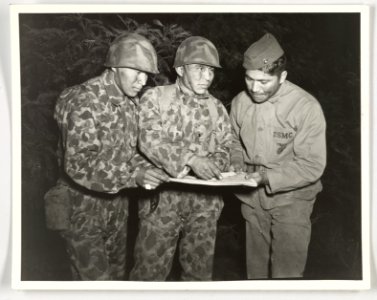 Private First Class Peter Nahaidinae (left), Private First… photo