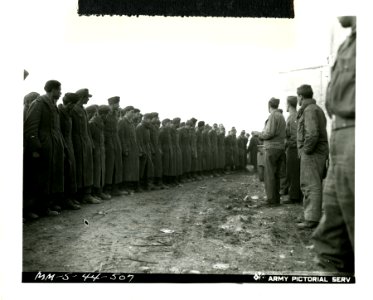 German prisoners lined up in the Acquafondata area, before…