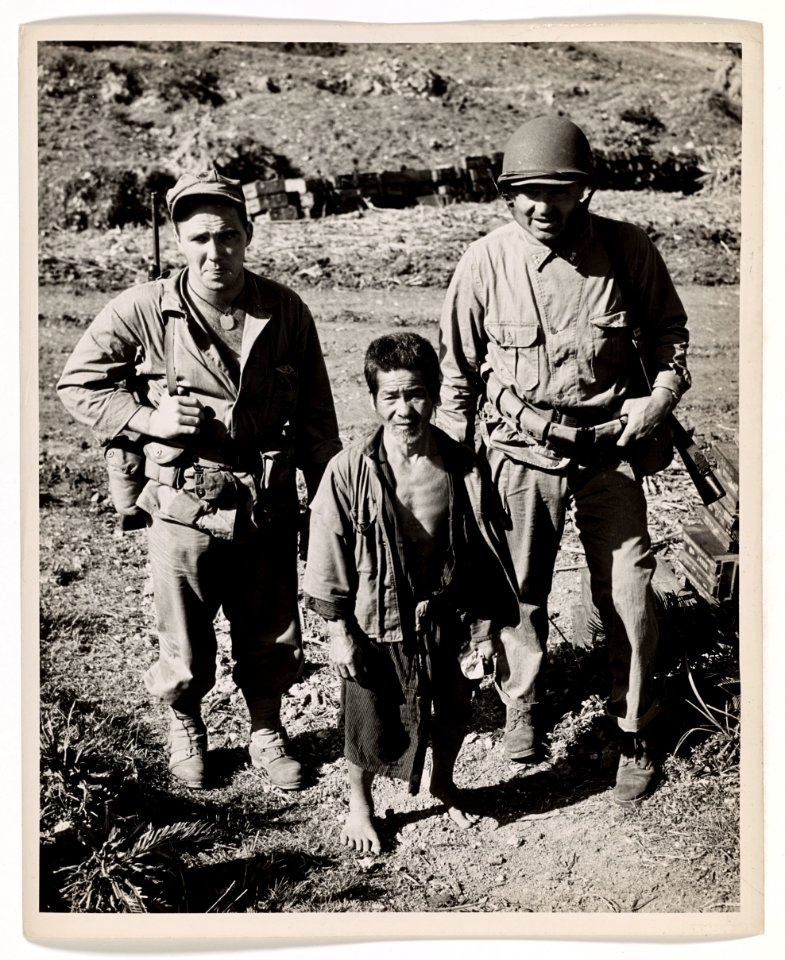 Landing on Okinawa soon after the assault waves had storme…