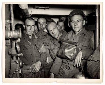 Aboard a Coast Guard LCI headed to the beach of France, th…