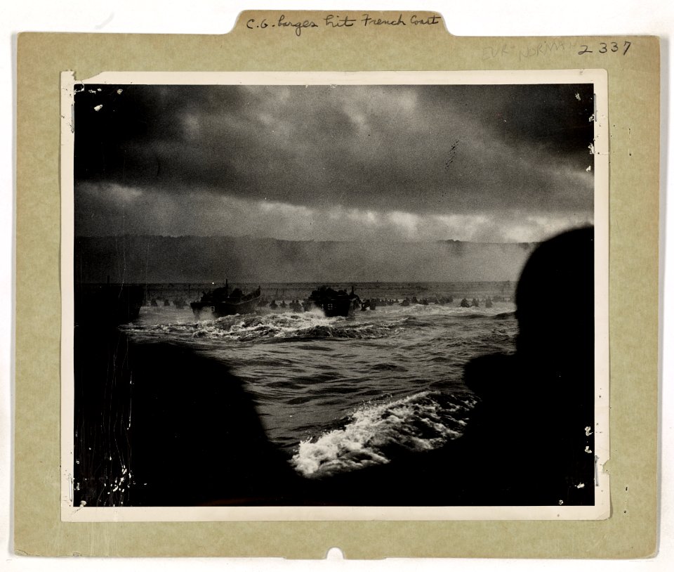 From Coast Guard landing barges hitting the French Coast w…