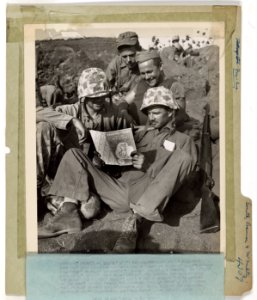 Landed by Coast Guard-manned invasion craft, these Marines…