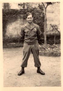 Personal Photo: Portrait of American soldier decorated wit…
