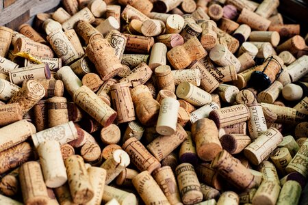 Corks craft brown wine