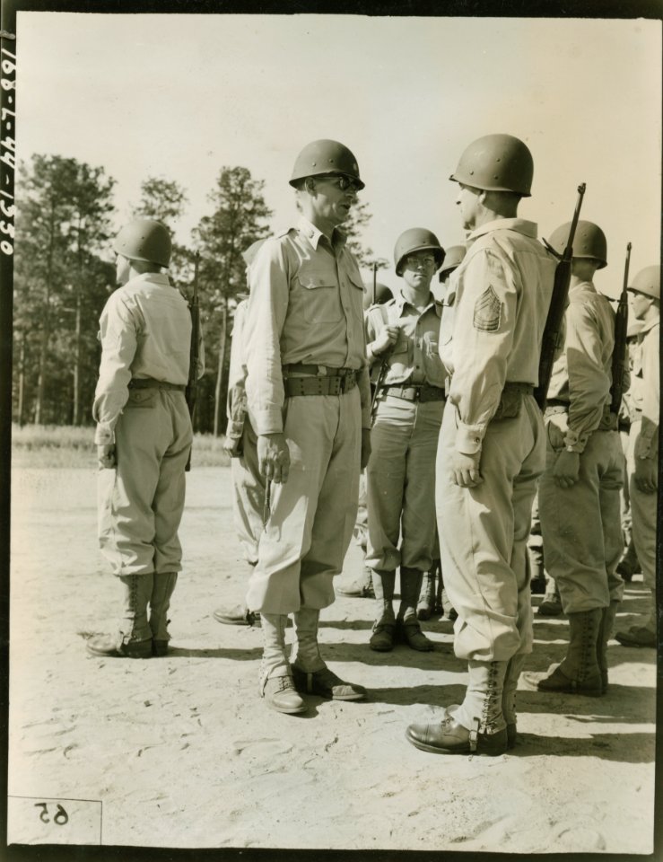 Major Vernon, commanding officer of the 335th Ord. Bn. 335… photo