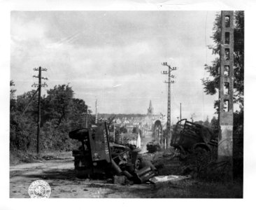 SC 190605 - This picture shows the wreckage of a jeep and …