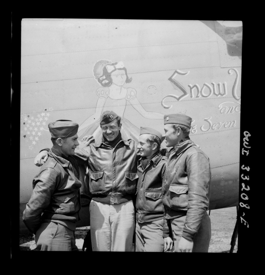 Snow White, a B-24 bomber of the 9th Air Force at a forwar…